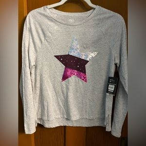 Girls sequin flip long sleeve
